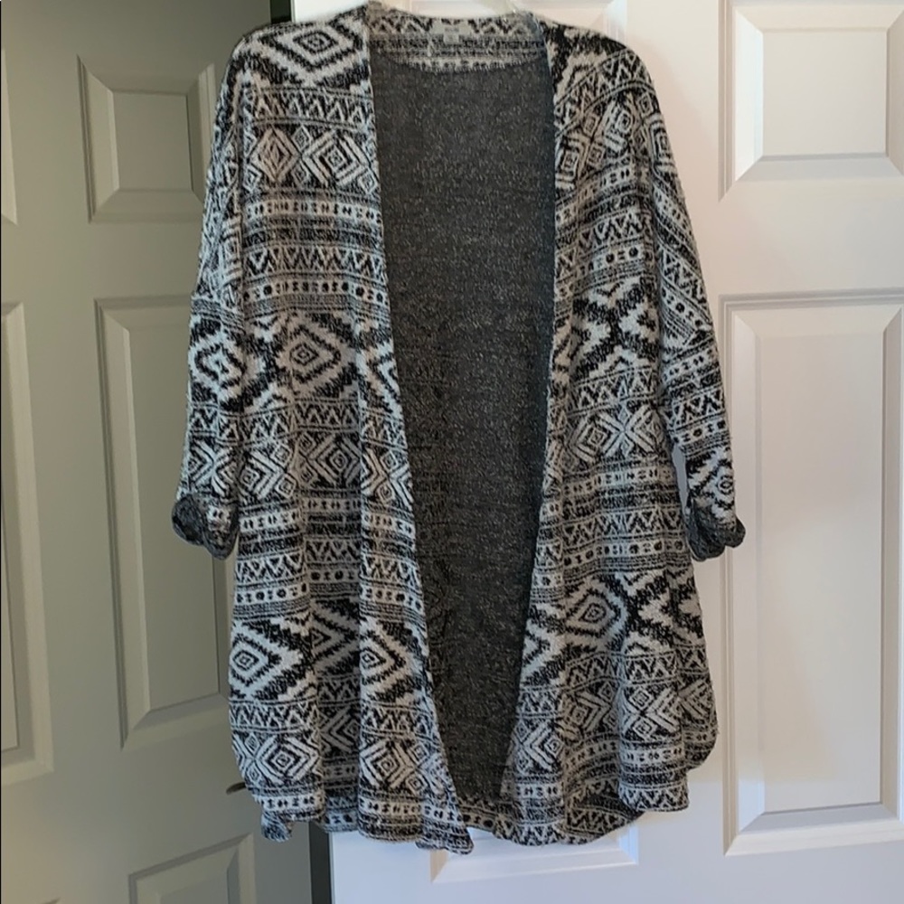 Urban Outfitters Black & White Patterned Cardigan